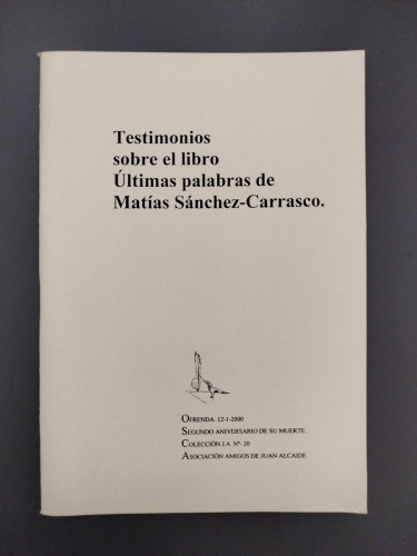 Portada del libro de Testimonios sobre el libro 