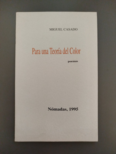 Portada del libro de (Dedicado por el autor) Para una Teoría del Color