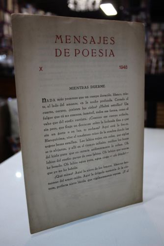 Portada del libro de Mensajes de poesía. X. 1948.