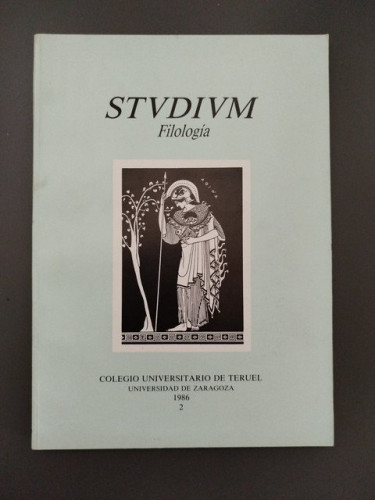 Portada del libro de STVDIVM. Filología