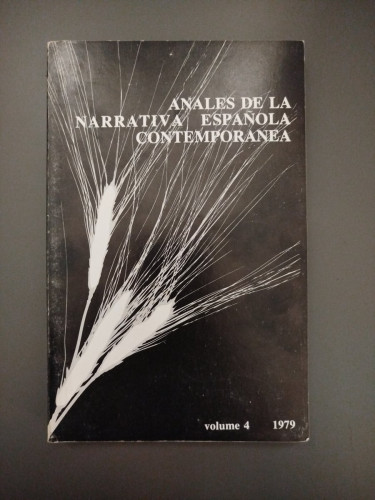 Portada del libro de Anales de la narrativa española contemporánea. Volume 4