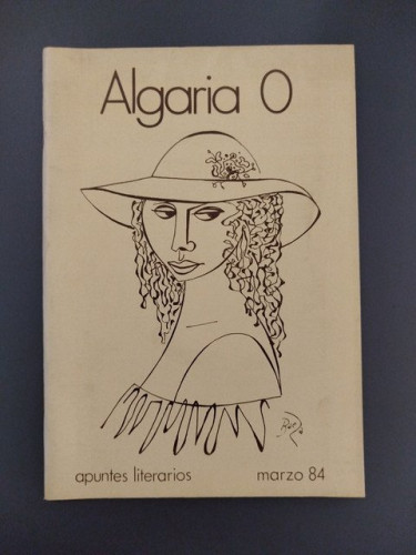 Portada del libro de Algaria 0. Apuntes literarios. Marzo 84