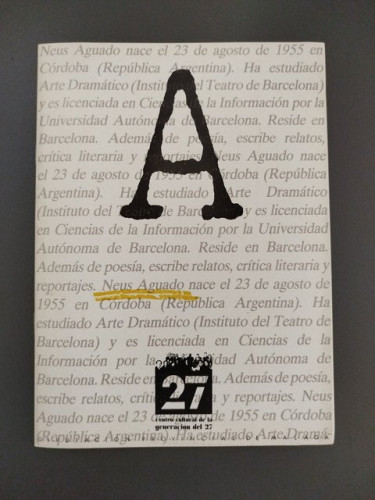 Portada del libro de Cuaderno dedicado a Neus Aguado