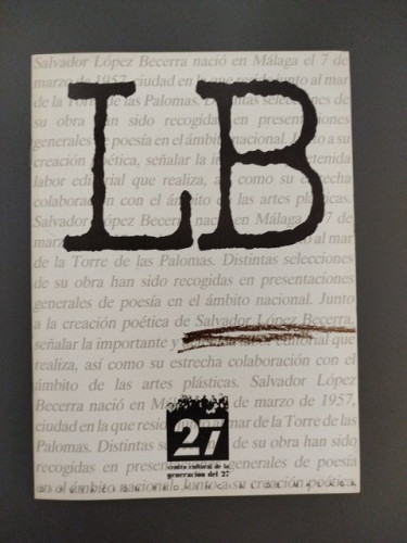 Portada del libro de Cuaderno dedicado a Salvador López Becerra
