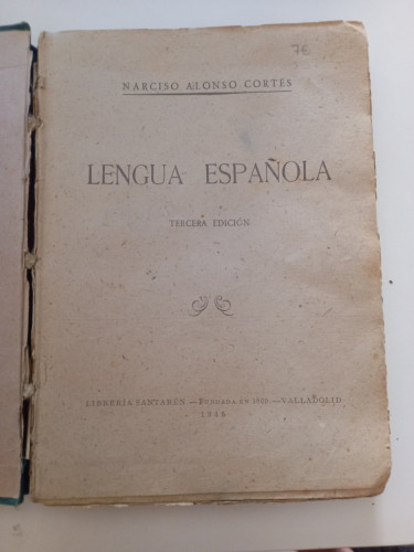 Portada del libro de Lengua Española.