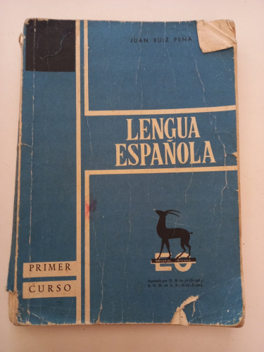 Portada del libro de Lengua española. Primer curso de bachillerato.