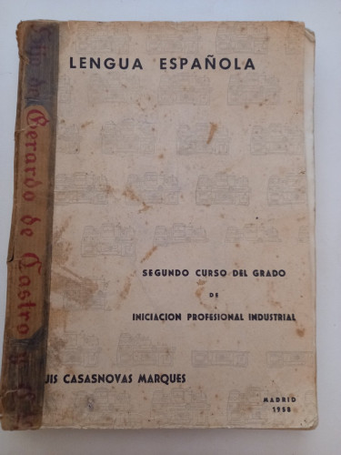 Portada del libro de Segundo libro de Lengua española.