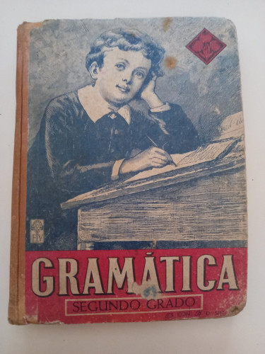 Portada del libro de Gramática española segundo grado.