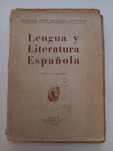 Portada del libro de Lengua y Literatura Española. Curso segundo.