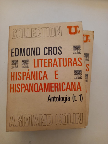 Portada del libro de Literaturas hispánica e hispanoamericana. Antología. Tomos 1 y 2.