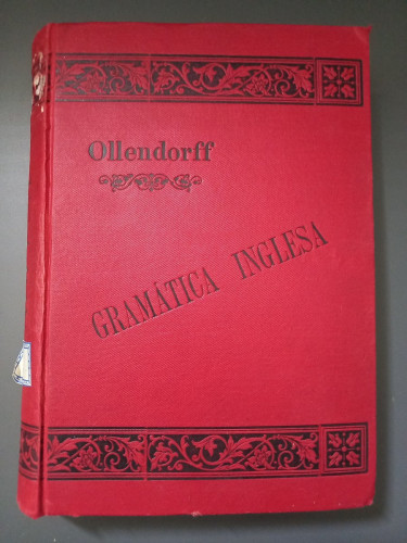 Portada del libro de Gramática inglesa Ollendorff y método para aprenderla