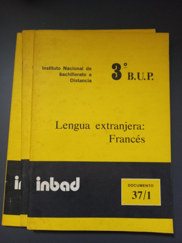 Portada del libro de Lengua Extranjera: Francés 3º B.U.P. Documento 37/3
