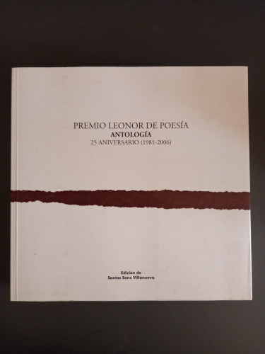 Portada del libro de Antología. Premio Leonor de Poesía. 25 Aniversario (1981-2006)
