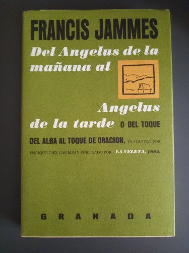 Portada del libro de Del Angelus de la mañana al Angelus de la tarde o del toque del alba al toque de oración.