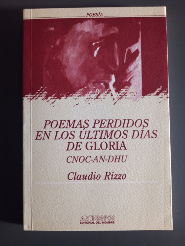 Portada del libro de Poemas perdidos en los últimos días de gloria. Cnoc-an-dhu