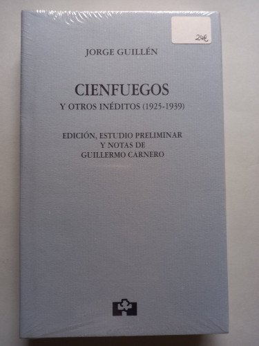 Portada del libro de Cienfuegos y otros inéditos (1925-1939)