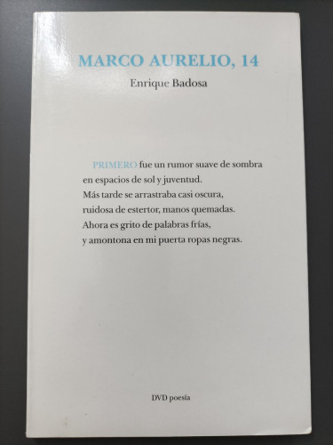 Portada del libro de (Dedicado por el autor) Marco Aurelio, 14.- Badosa, Enrique.
