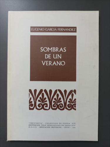 Portada del libro de (Dedicado por el autor) Sombras de un verano. - García Fernández, Eugenio.