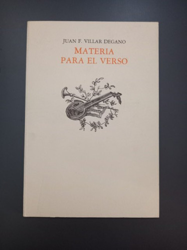 Portada del libro de (Dedicado por el autor) Materia para el verso