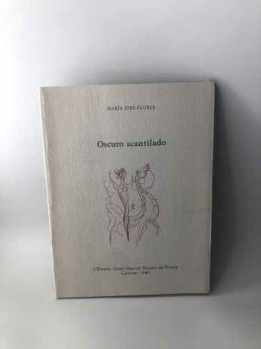 Portada del libro de Oscuro acantilado FLORES, María José (Dedicado por la autora)