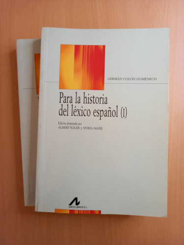 Portada del libro de Para la historia del léico español. Dos tomos