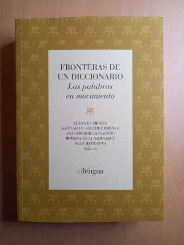 Portada del libro de Fronteras de un diccionario. Las palabras en movimiento