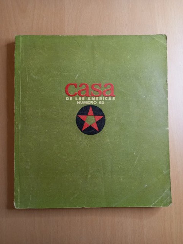 Portada del libro de Casa de las Américas. Año XIV. Número 80
