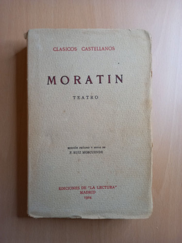 Portada del libro de Moratín. Teatro. Clásicos Castellanos