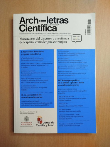Portada del libro de Arch Letras científicas. Revista de Investigación de Lengua y Letras. Nº IV