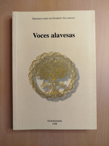Portada del libro de Voces alavesas