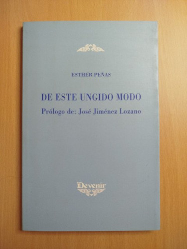 Portada del libro de De este ungido modo