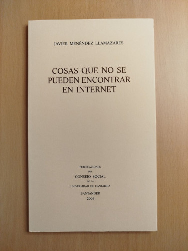 Portada del libro de Cosas que no se pueden encontrar en internet