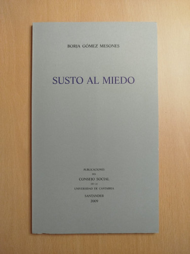 Portada del libro de Susto al miedo