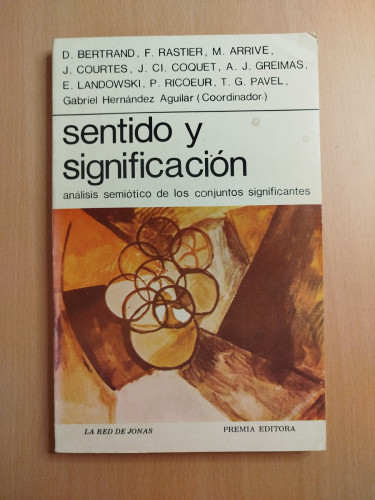 Portada del libro de Sentido y significación. Análisis semiótico de los conjuntos significantes