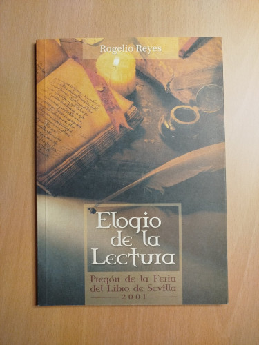 Portada del libro de Elogio de la Lectura. Pregón de la Feria del Libro de Sevilla