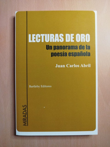 Portada del libro de Lecturas de oro. Un panorama de la poesía española