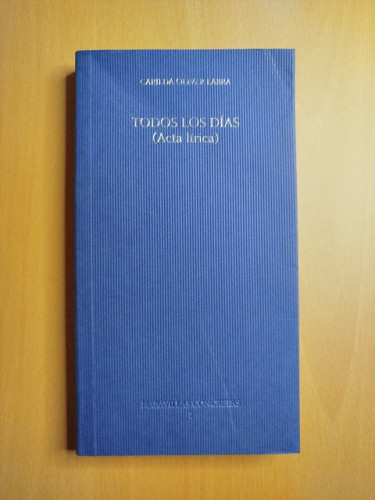 Portada del libro de Todos los días (Acta lírica)
