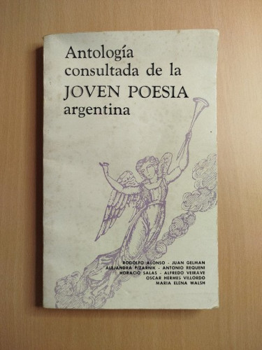 Portada del libro de Antología consultada de la Joven Poesía Argentina
