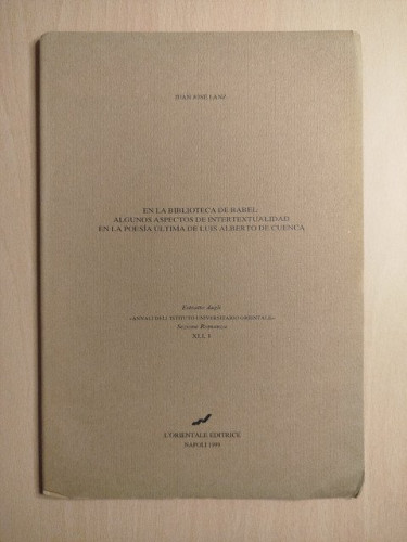 Portada del libro de (Dedicado por el autor) En la biblioteca de babel: algunos aspectos de intertextualidad en la poesía...
