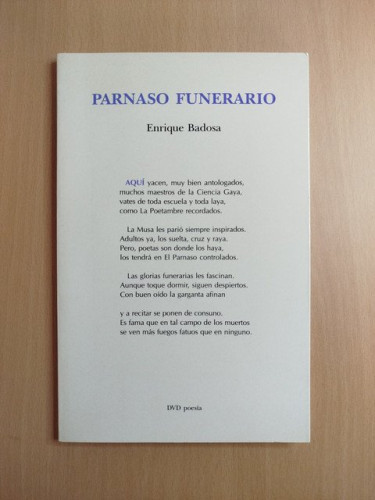 Portada del libro de (Dedicado por el autor) Parnaso funerario