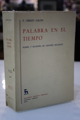 Portada del libro de Palabra en el tiempo. Poesía y filosofía en Antonio Machado.