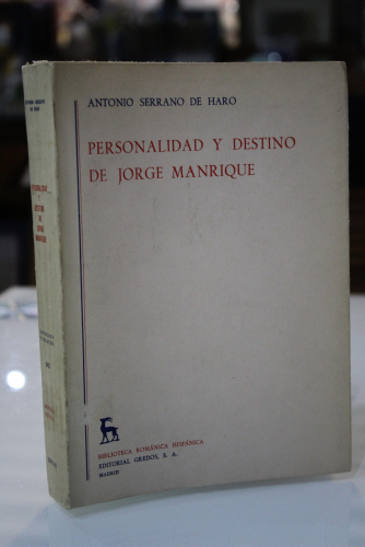 Portada del libro de Personalidad y destino de Jorge Manrique.