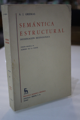 Portada del libro de Semántica estructural. Investigación metodológica.