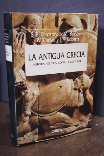 Portada del libro de La Antigua Grecia. Historia política, social y cultural.- Pomeroy.; Burstein.; Donlan.; Roberts.