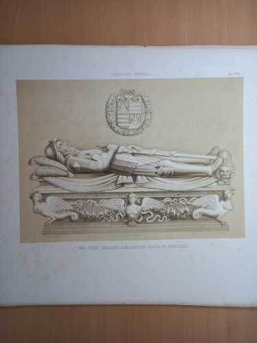 Portada del libro de GRABADO Nº LXVI. Iconografía española. Colección de retratos, estatuas, mausoleos y demás monumentos...
