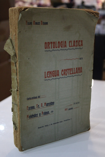 Portada del libro de Ortología Clásica de la Lengua Castellana.