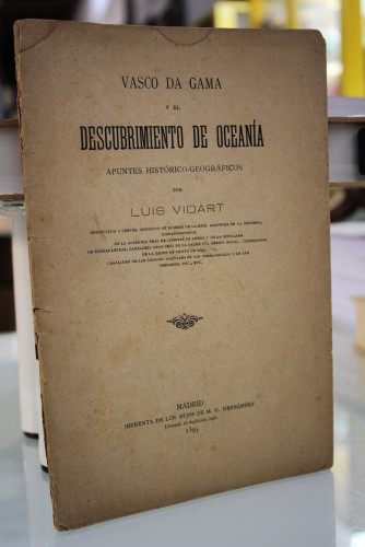 Portada del libro de Vasco da Gama y el descubrimiento de Oceanía. Apuntes histórico-geográficos