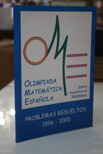 Portada del libro de Olimpiada Matemática Española. Problemas resueltos 1996-2000. Distrito Universitario de Salamanca..