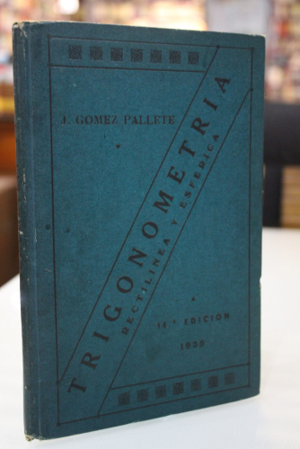Portada del libro de Trigonometría rectilínea y esférica. Considerada como introducción al estudio de la Geometría analítica.