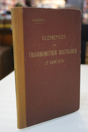 Portada del libro de Elementos de trigonometría rectilínea.